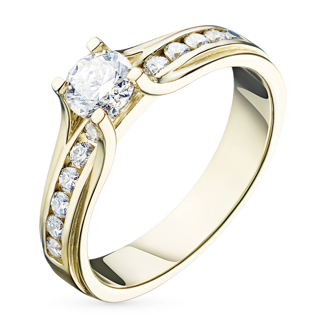 14K Yellow Gold Ring with Lab-Created Diamonds 0.630 CT.TW