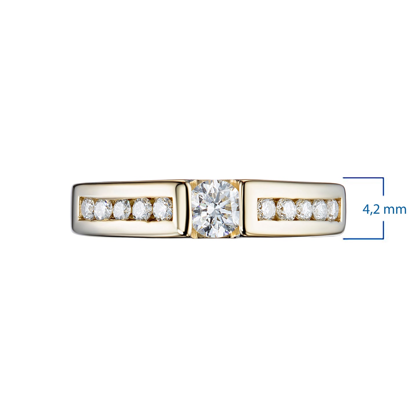 14K Yellow Gold Ring with Lab-Created Diamonds 0.540 CT.TW