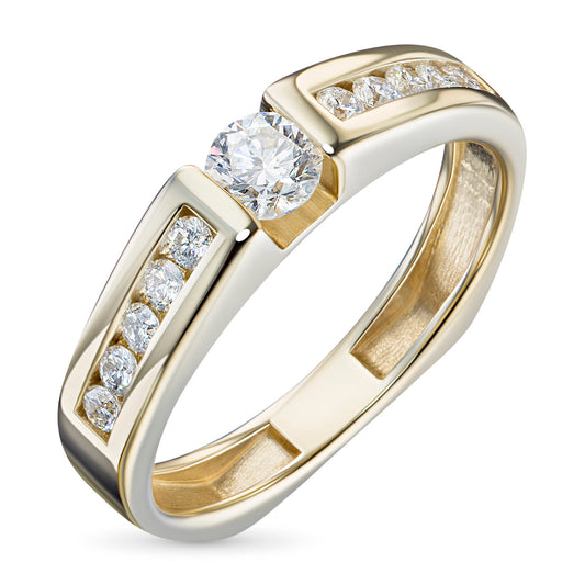 14K Yellow Gold Ring with Lab-Created Diamonds 0.540 CT.TW