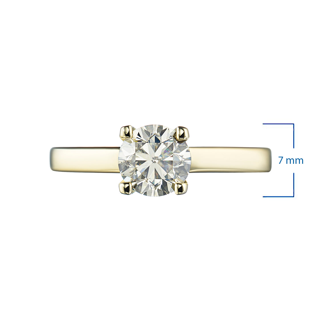 14K Yellow Gold Ring with Lab-Created Diamonds 0.550 CT.TW