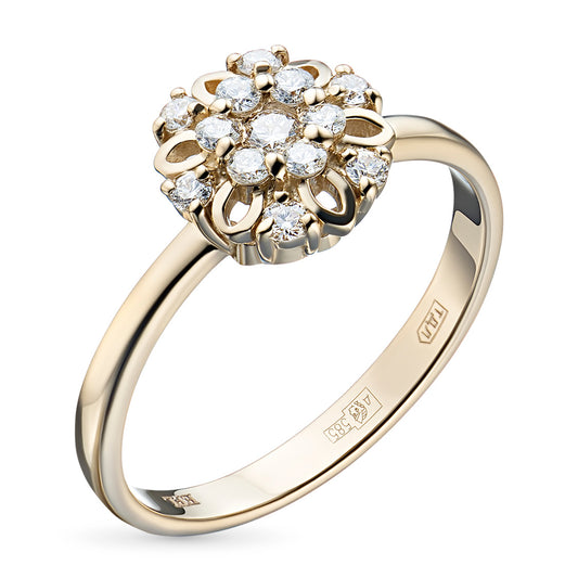 14K Yellow Gold Ring with Lab-Created Diamonds 0.230 CT.TW