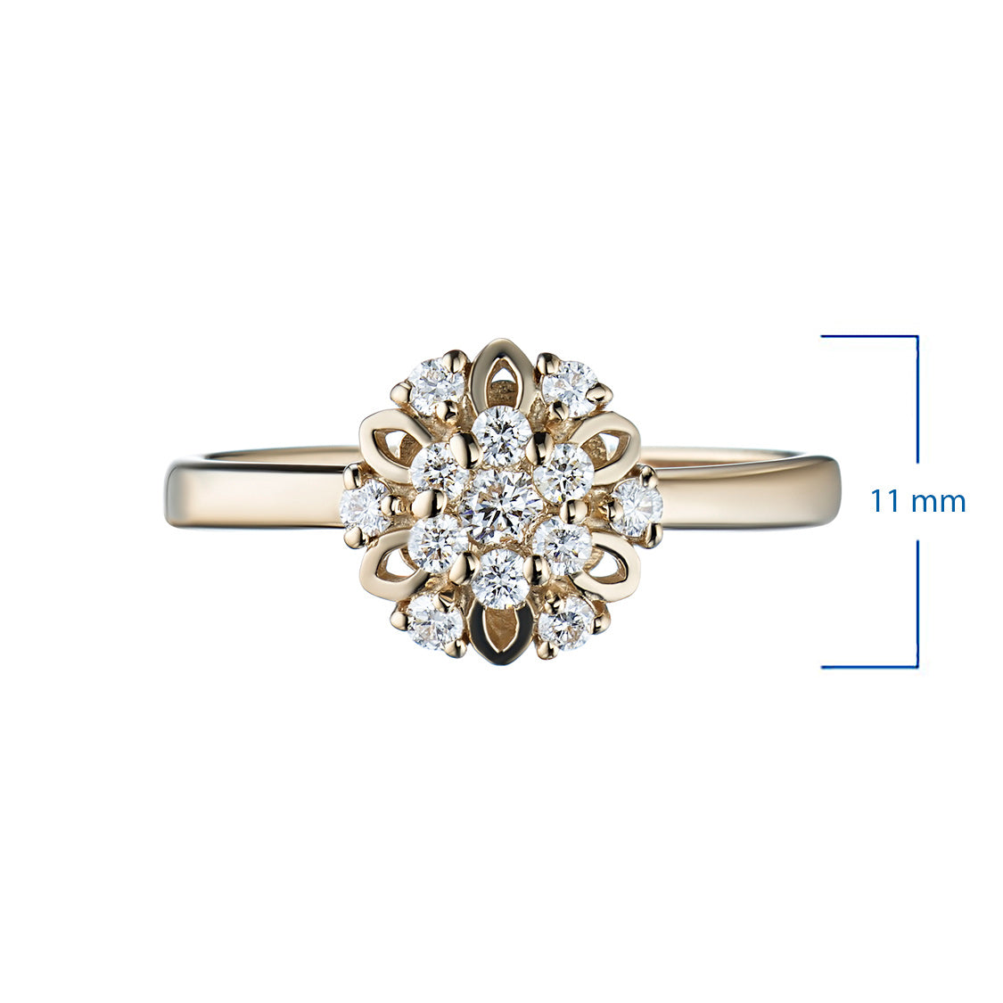 14K Yellow Gold Ring with Lab-Created Diamonds 0.230 CT.TW
