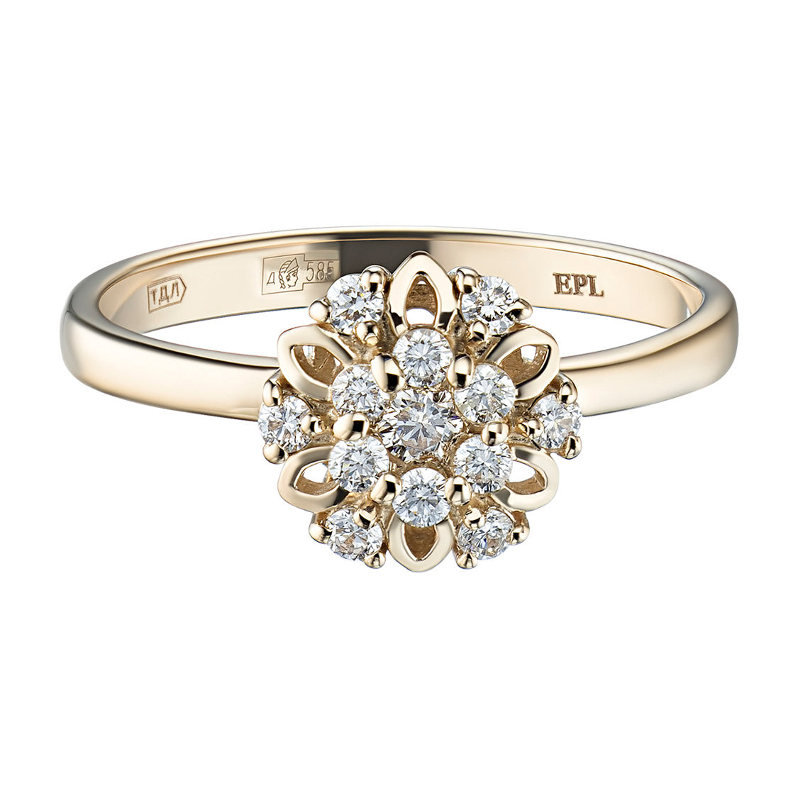14K Yellow Gold Ring with Lab-Created Diamonds 0.230 CT.TW