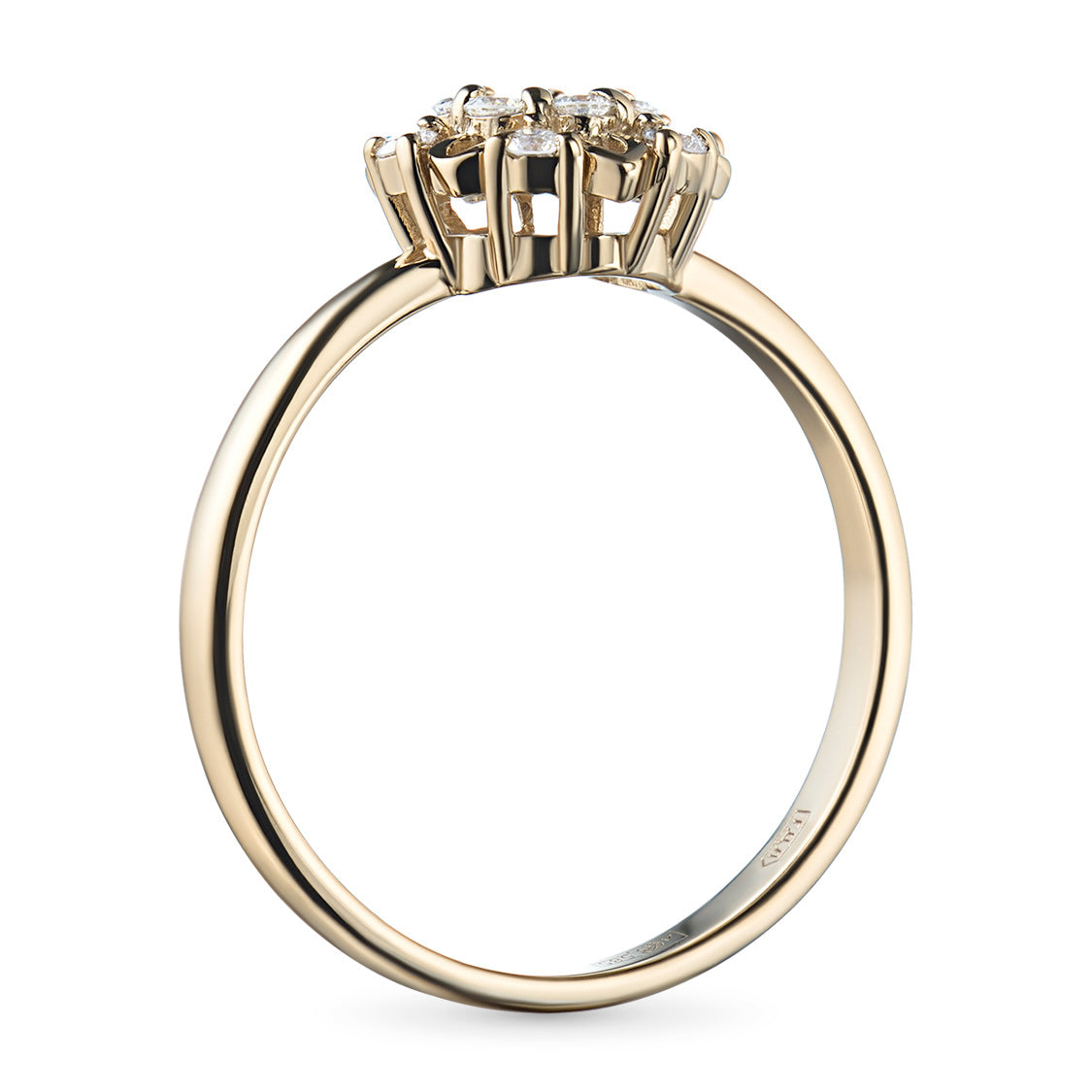 14K Yellow Gold Ring with Lab-Created Diamonds 0.230 CT.TW