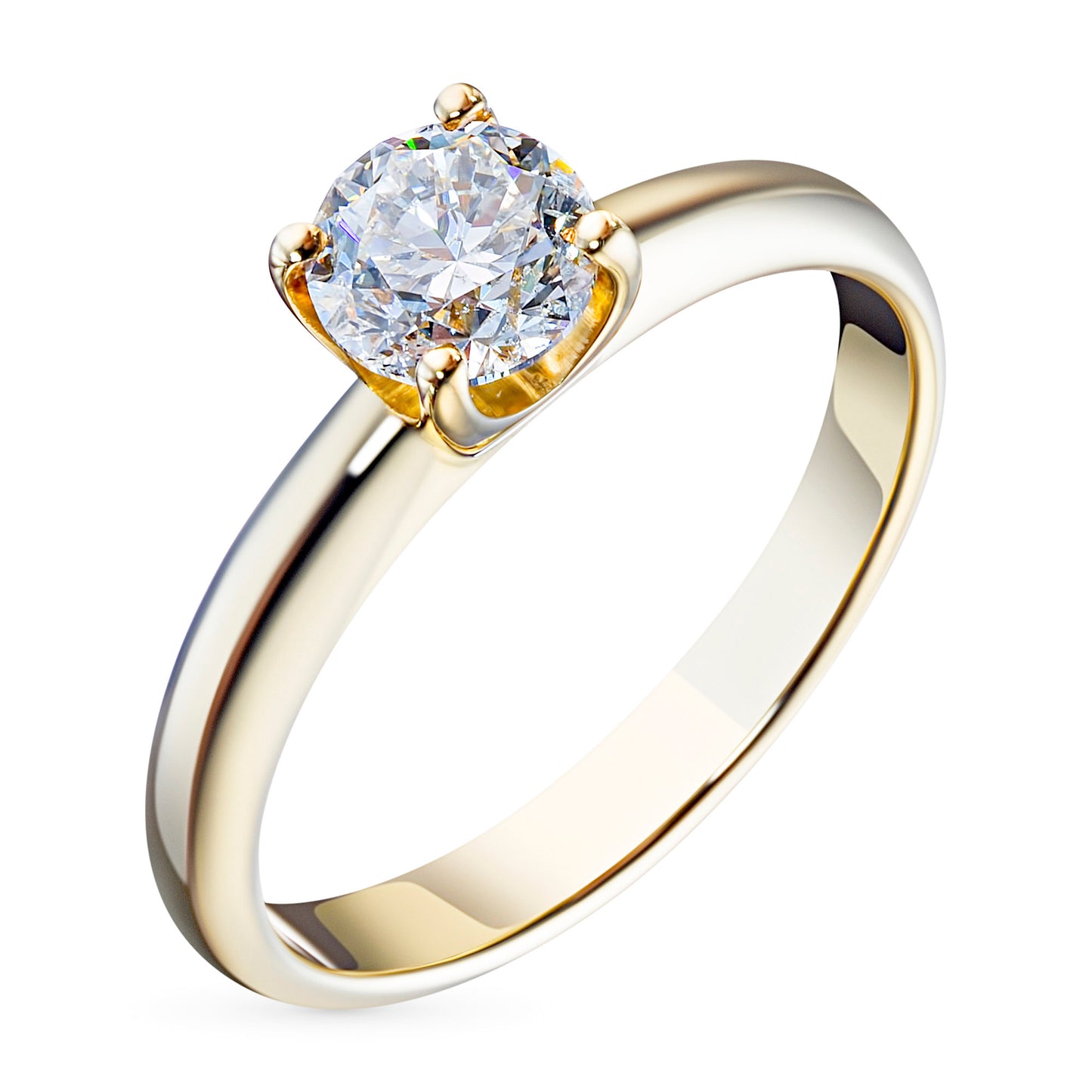 14K Yellow Gold Ring with Lab-Created Diamonds 0.300 CT.TW