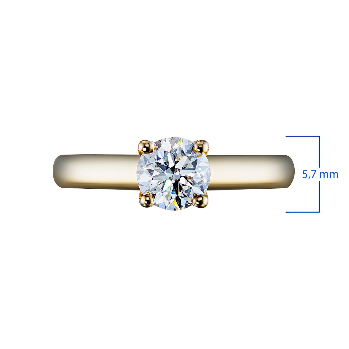 14K Yellow Gold Ring with Lab-Created Diamonds 0.300 CT.TW