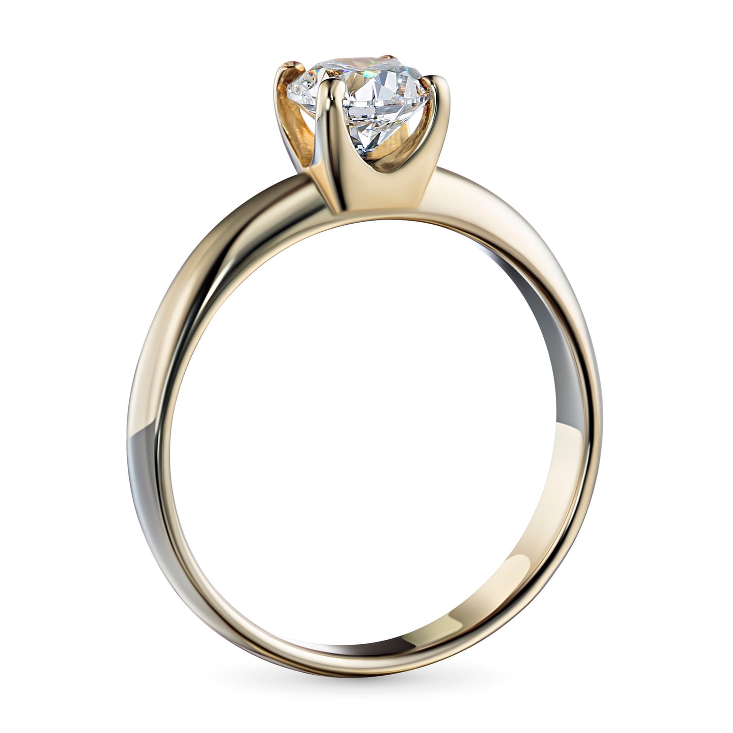 14K Yellow Gold Ring with Lab-Created Diamonds 0.300 CT.TW