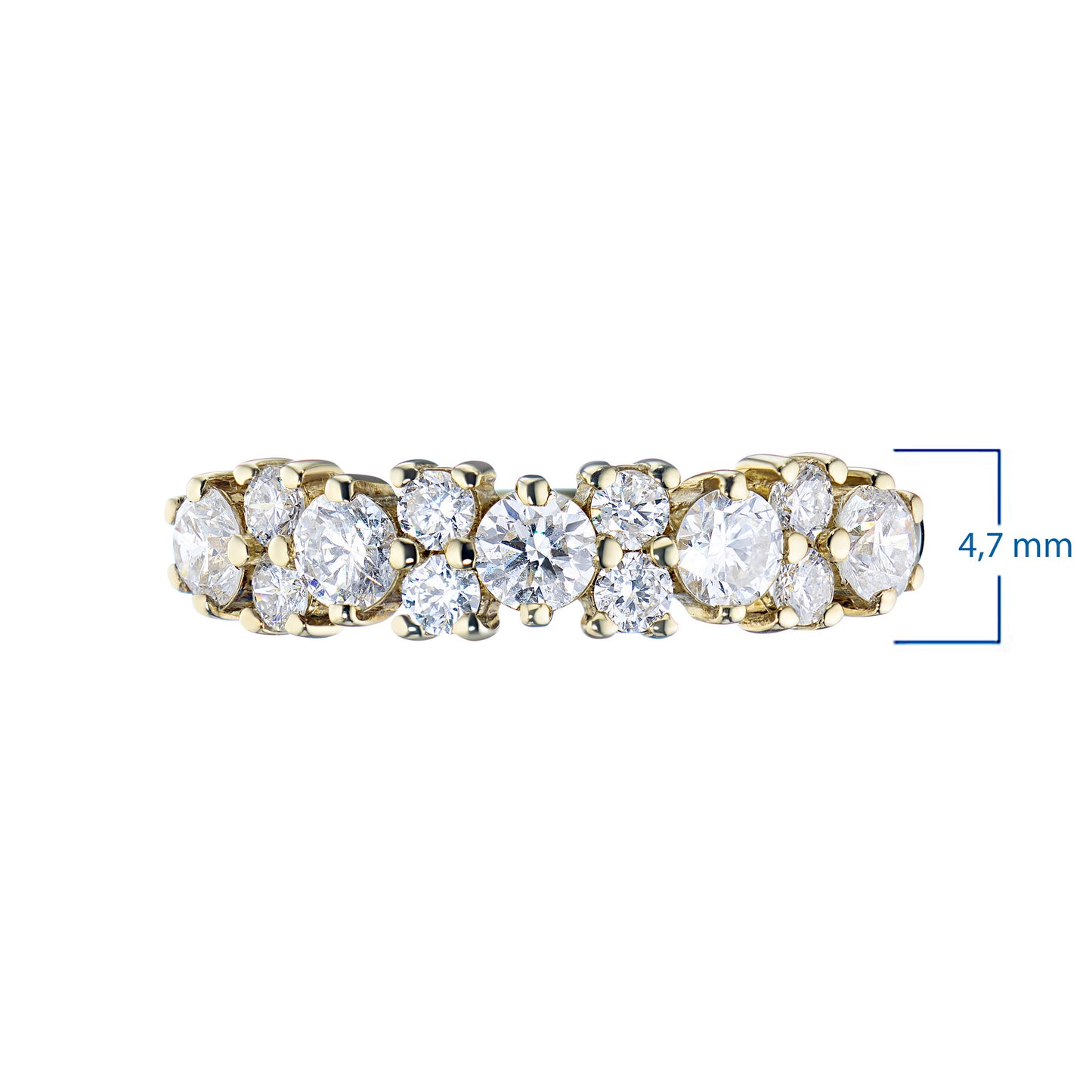14K Yellow Gold Ring with Lab-Created Diamonds 0.92 CT.TW