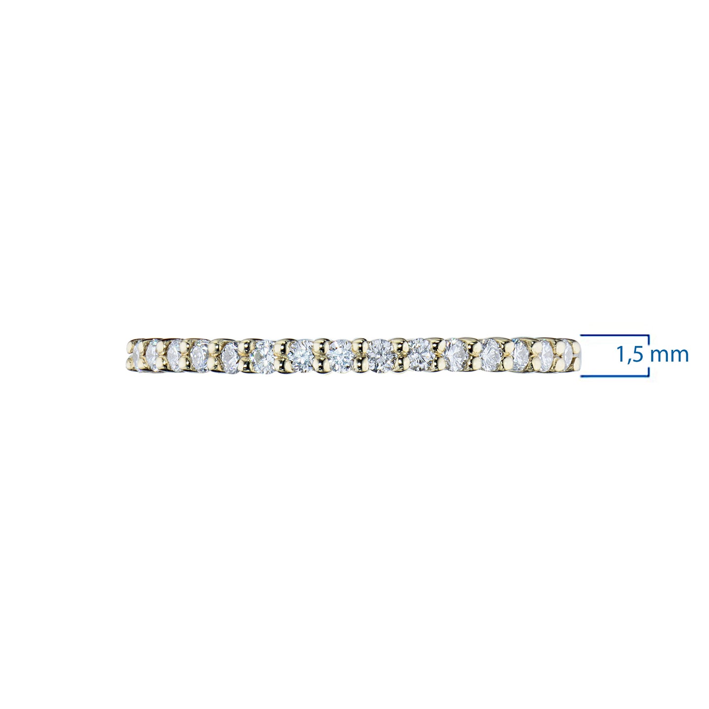 14K Yellow Gold Ring with Natural Diamonds 0.19 CT.TW