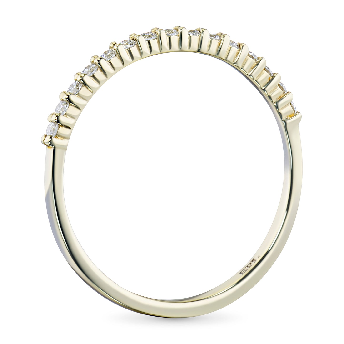 14K Yellow Gold Ring with Natural Diamonds 0.19 CT.TW