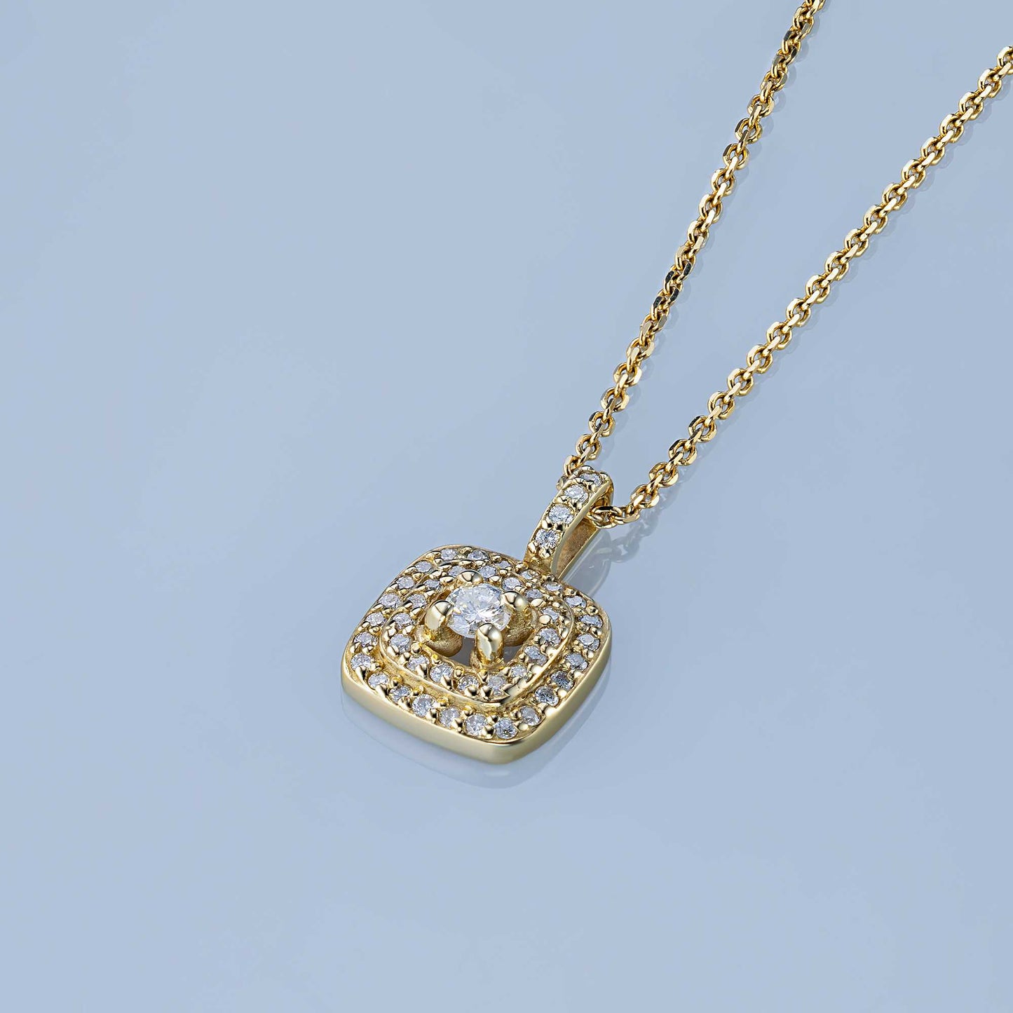 14K Yellow Gold Pendant with Lab-Created Diamonds 0.200 CT.TW
