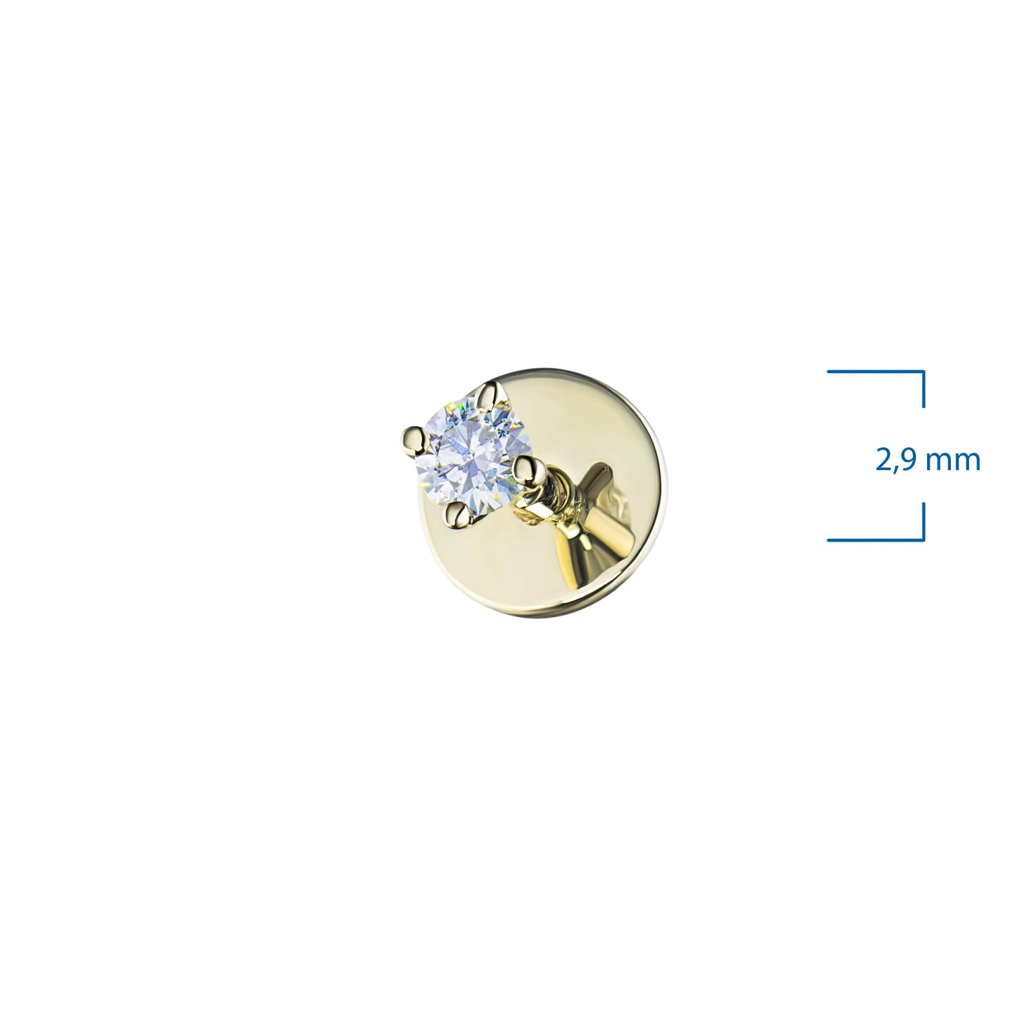14K Yellow Gold Earring Studs with Lab-Created Diamonds 1.090 CT.TW