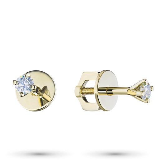 14K Yellow Gold Earring Studs with Lab-Created Diamonds 1.090 CT.TW