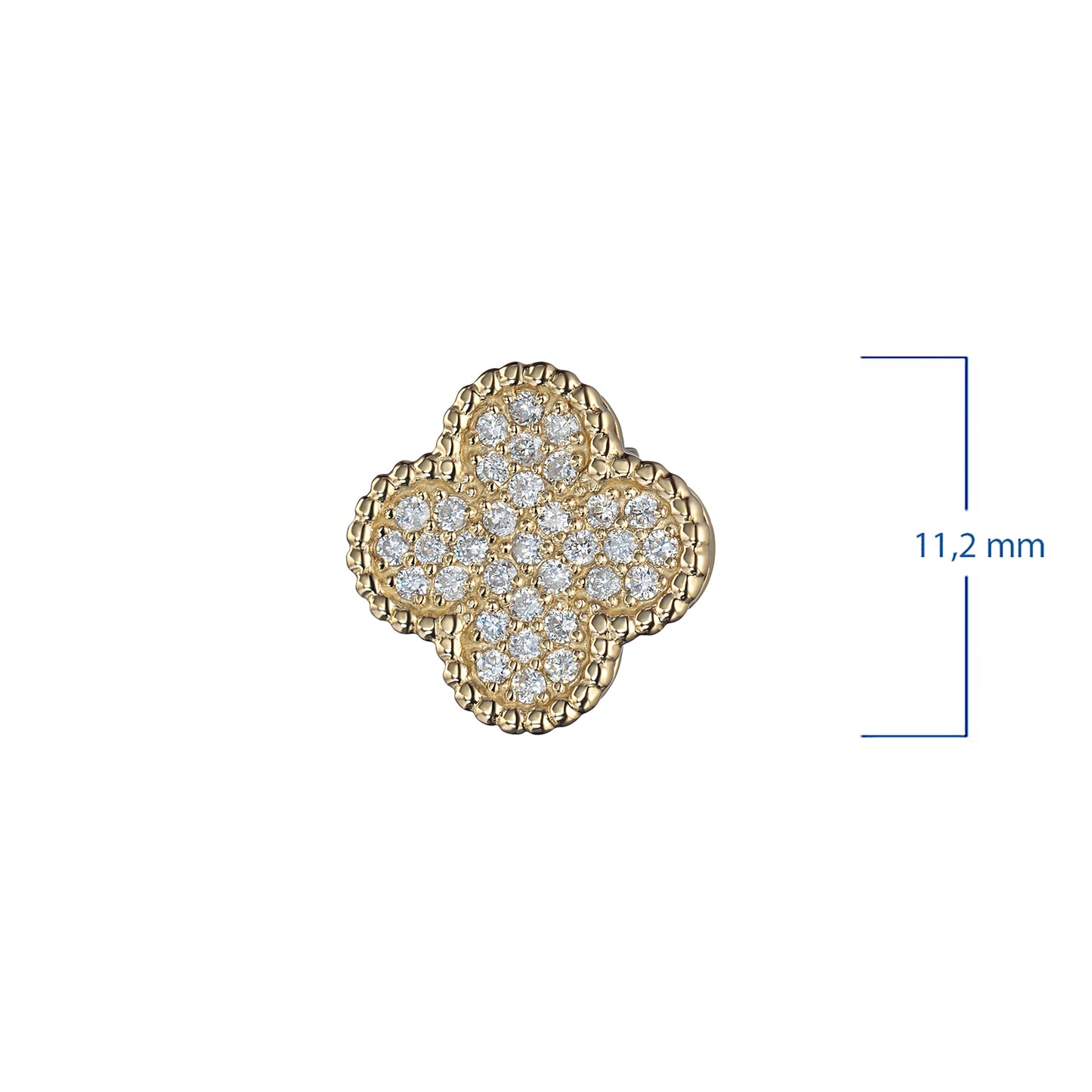 14K Yellow Gold Earring Studs with Lab-Created Diamonds 0.400 CT.TW
