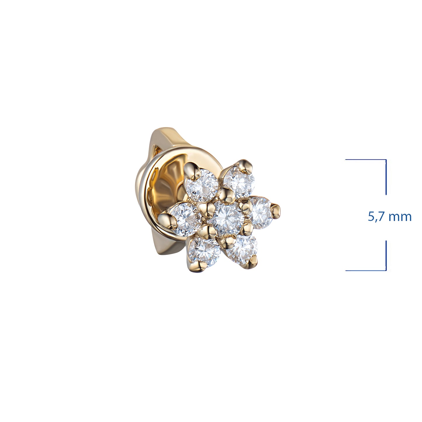 14K Yellow Gold Earring Studs with Lab-Created Diamonds 0.22 CT.TW