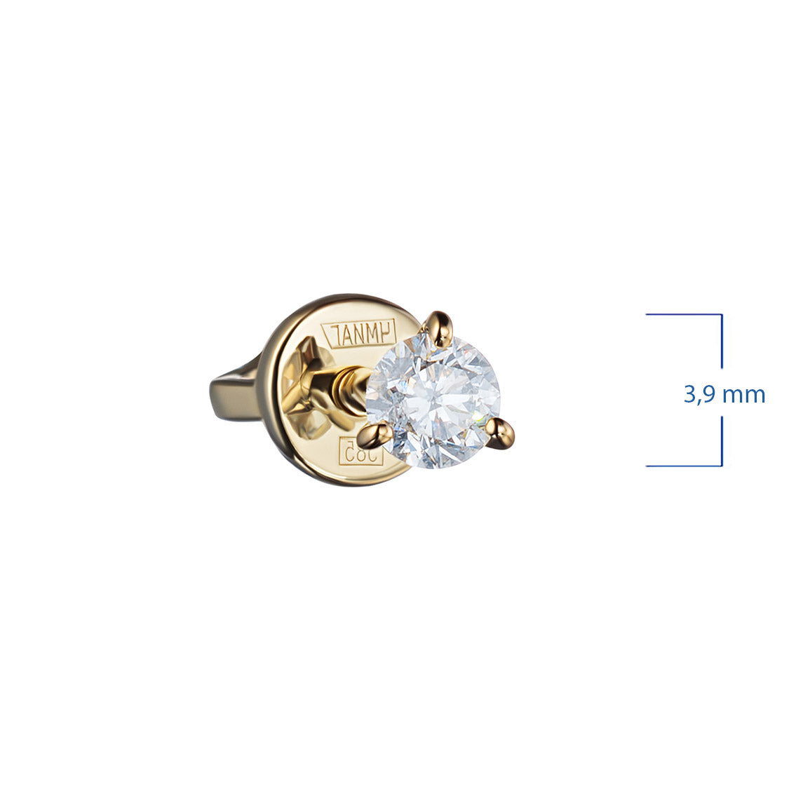 14K Yellow Gold Earring Studs with Lab-Created Diamonds 0.690 CT.TW