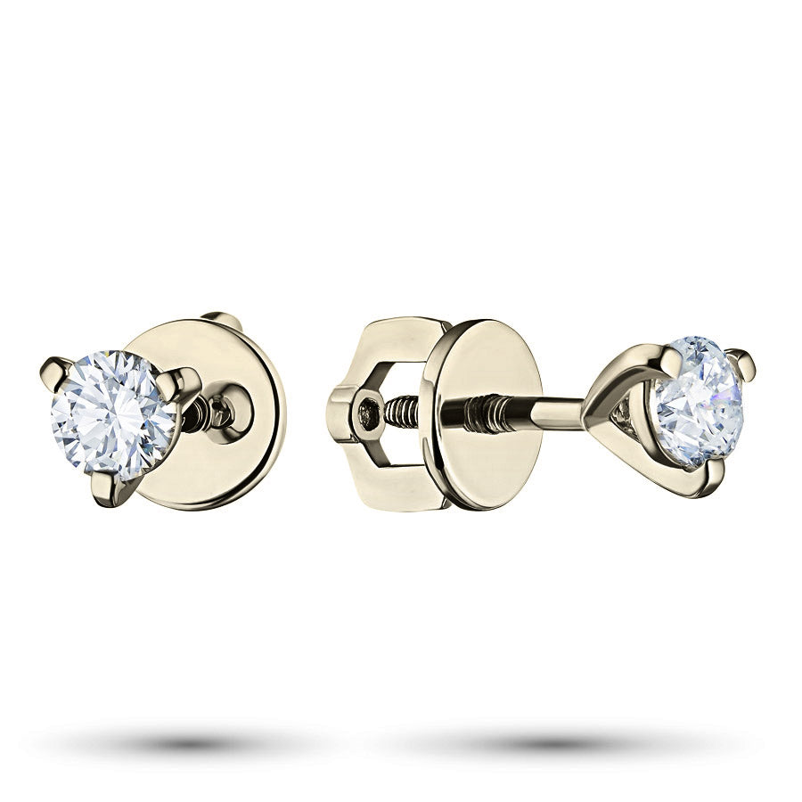 14K Yellow Gold Earring Studs with Lab-Created Diamonds 0.690 CT.TW