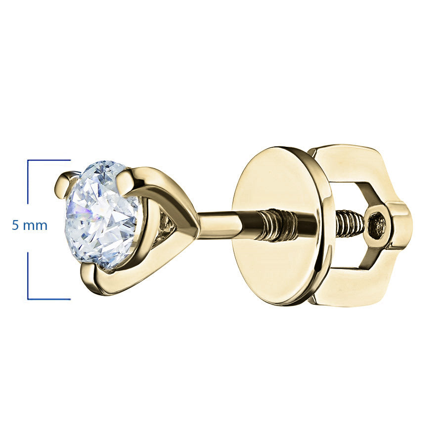 14K Yellow Gold Earring Studs with Lab-Created Diamonds 0.690 CT.TW
