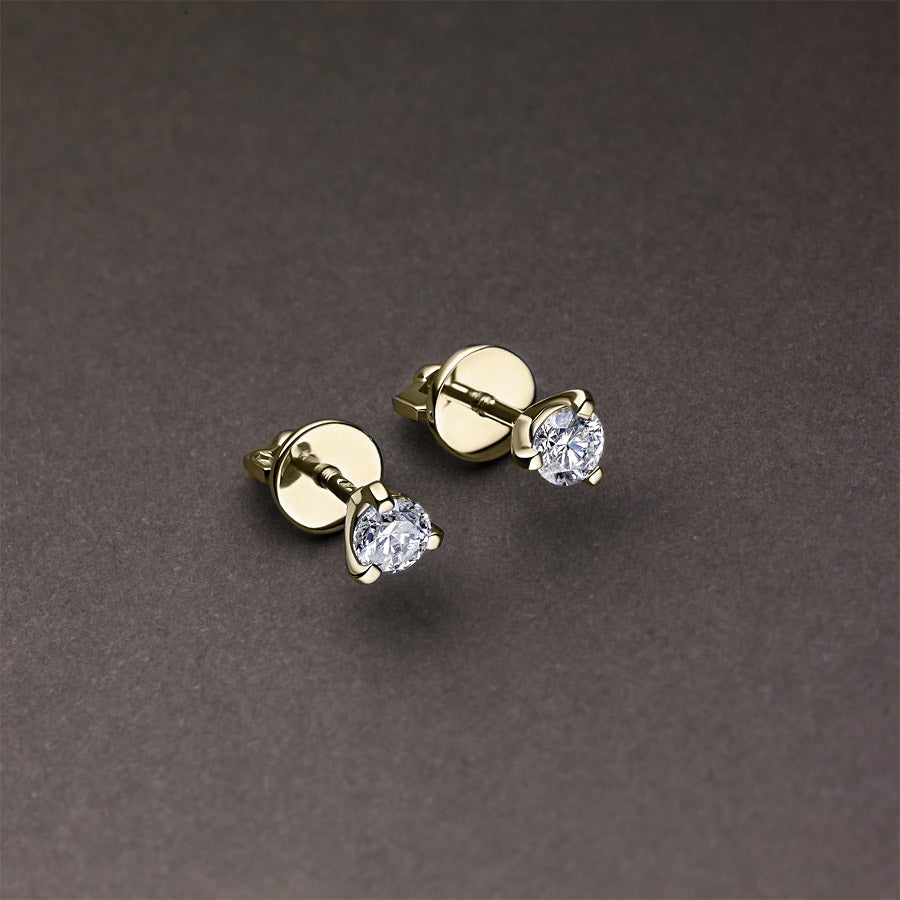 14K Yellow Gold Earring Studs with Lab-Created Diamonds 0.690 CT.TW