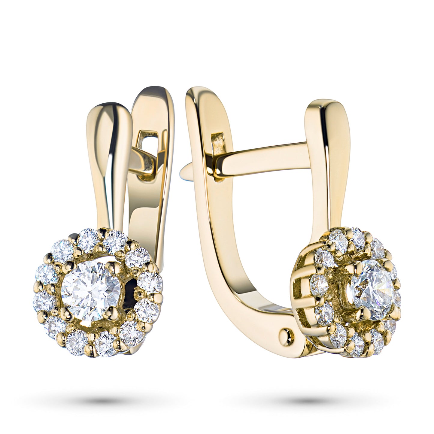 14K Yellow Gold Earrings with Lab-Created Diamonds 0.37 CT.TW