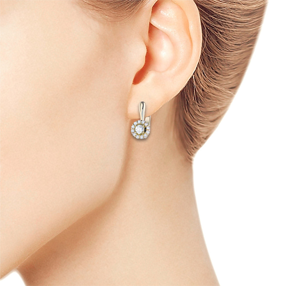 14K Yellow Gold Earrings with Lab-Created Diamonds 0.37 CT.TW