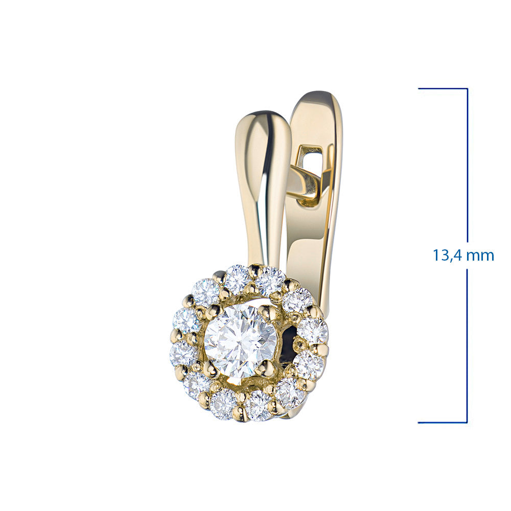 14K Yellow Gold Earrings with Lab-Created Diamonds 0.37 CT.TW