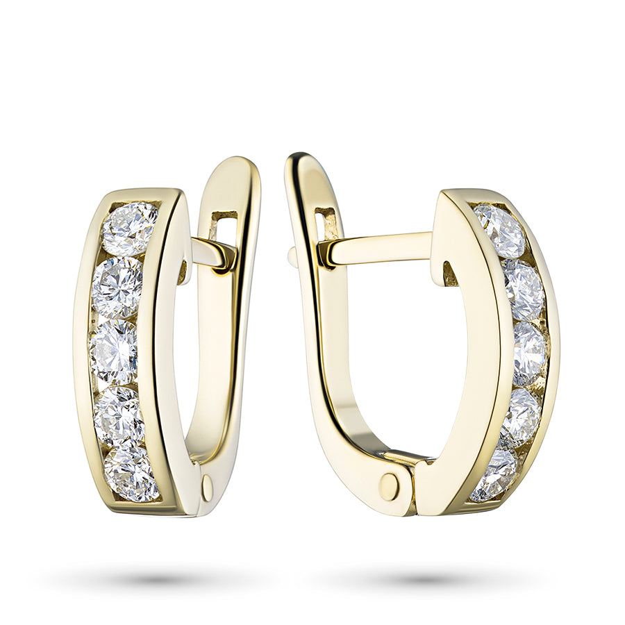 14K Yellow Gold Earrings with Lab-Created Diamonds 5.280 CT.TW