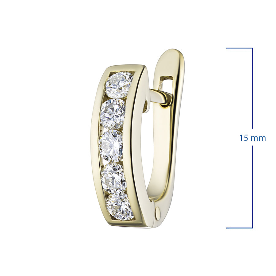 14K Yellow Gold Earrings with Lab-Created Diamonds 5.280 CT.TW