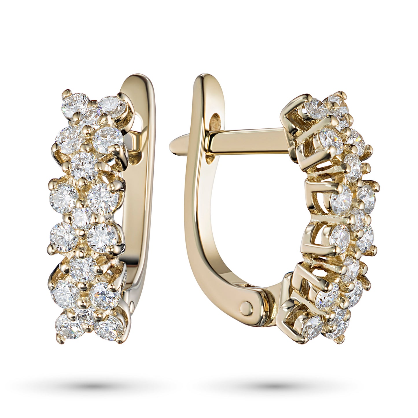 14K Yellow Gold Earrings with Lab-Created Diamonds 14.300 CT.TW