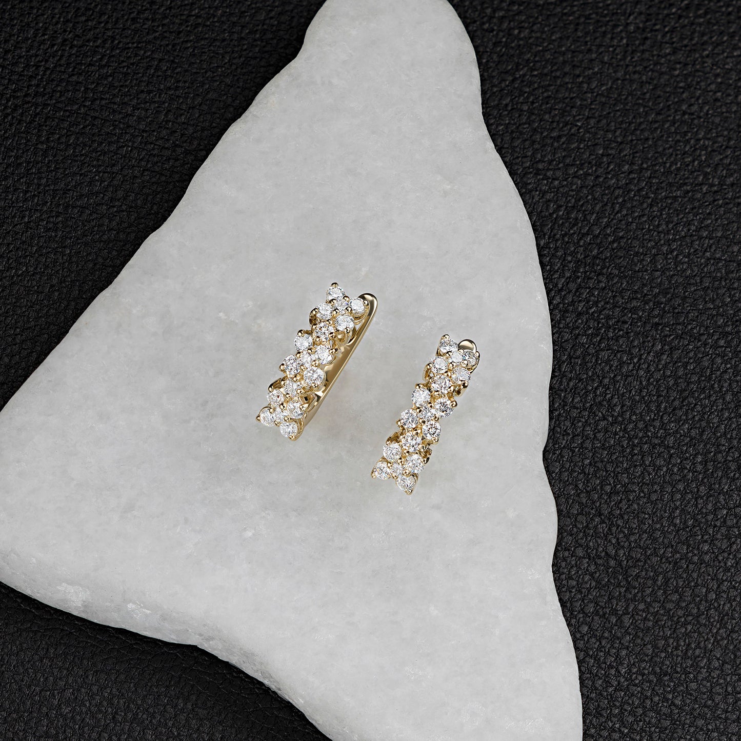 14K Yellow Gold Earrings with Lab-Created Diamonds 14.300 CT.TW