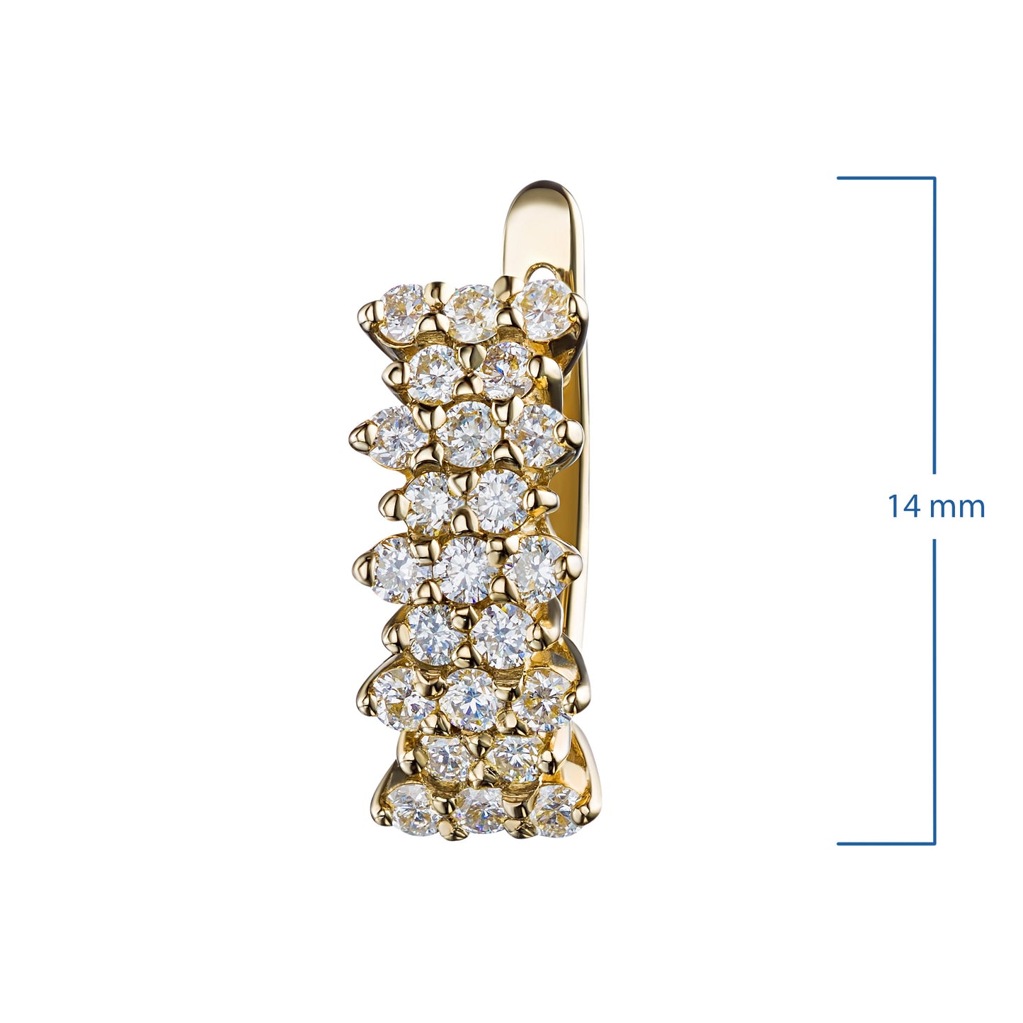 14K Yellow Gold Earrings with Lab-Created Diamonds 0.550 CT.TW