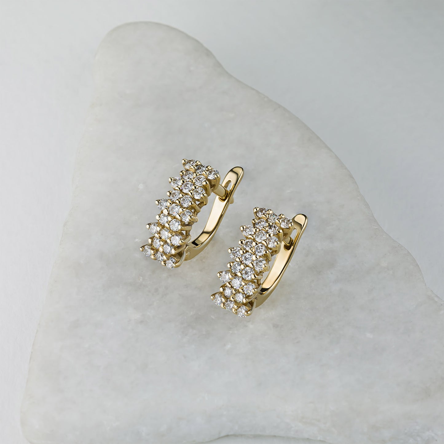 14K Yellow Gold Earrings with Lab-Created Diamonds 0.550 CT.TW