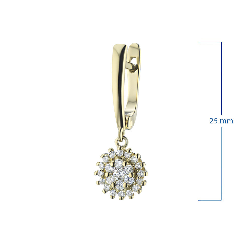 14K Yellow Gold Earrings with Lab-Created Diamonds 9.060 CT.TW