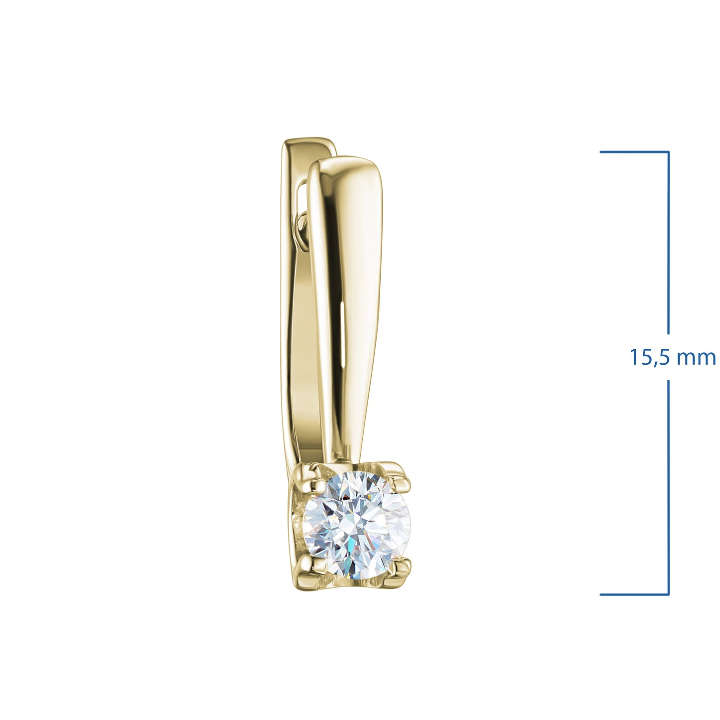 14K Yellow Gold Earrings with Lab-Created Diamonds 3.760 CT.TW