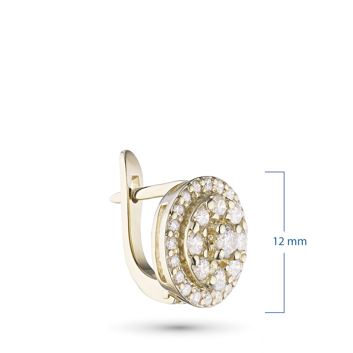 14K Yellow Gold Earrings with Lab-Created Diamonds 1.430 CT.TW