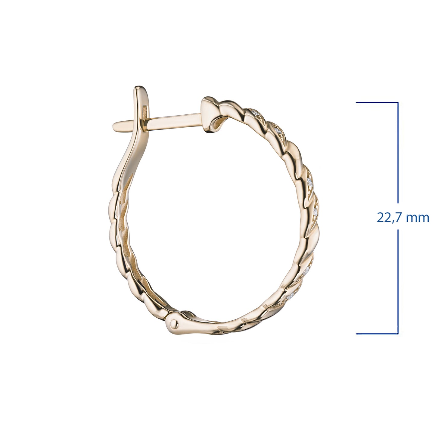 14K Yellow Gold Earrings with Lab-Created Diamonds 0.070 CT.TW