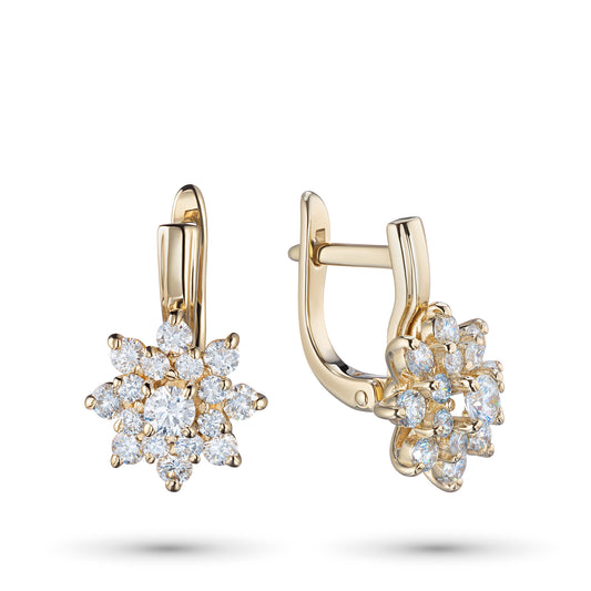 W-y/g (w/o Nickel) 750 Earrings with Lab-Created Diamonds 1.450 CT.TW