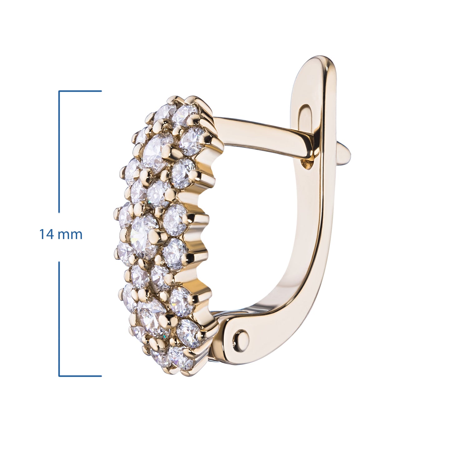 14K Yellow Gold Earrings with Lab-Created Diamonds 0.73 CT.TW