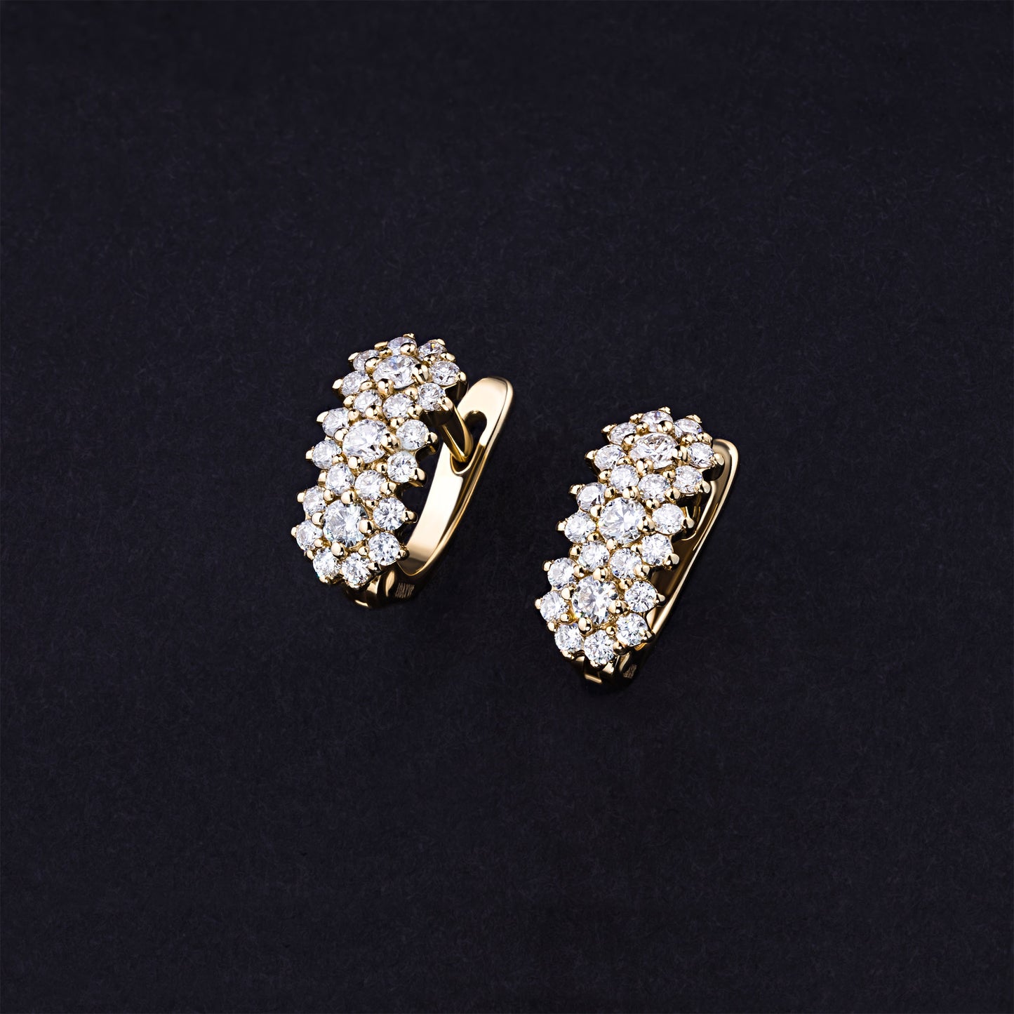 14K Yellow Gold Earrings with Lab-Created Diamonds 0.73 CT.TW