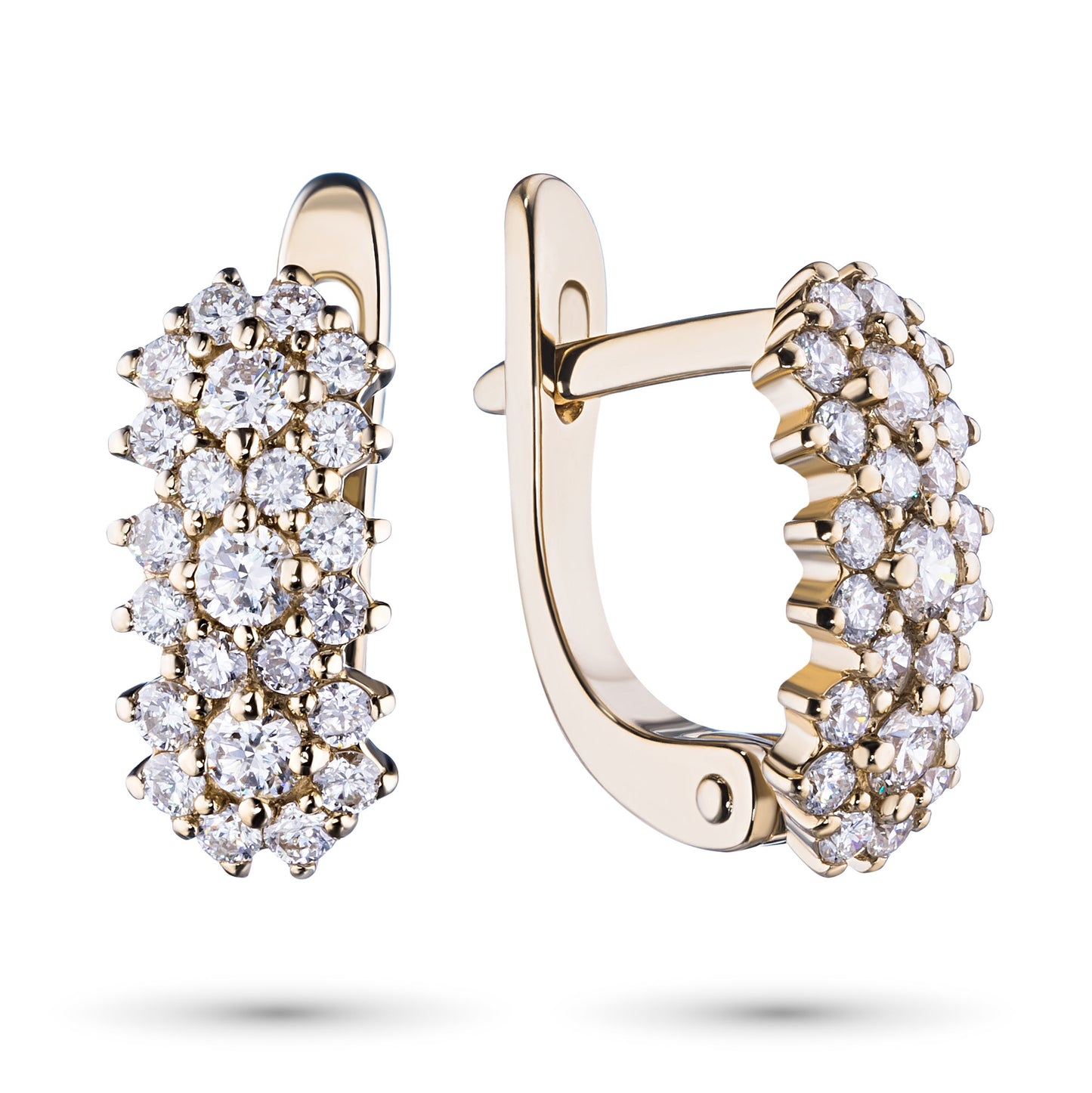 14K Yellow Gold Earrings with Lab-Created Diamonds 0.690 CT.TW