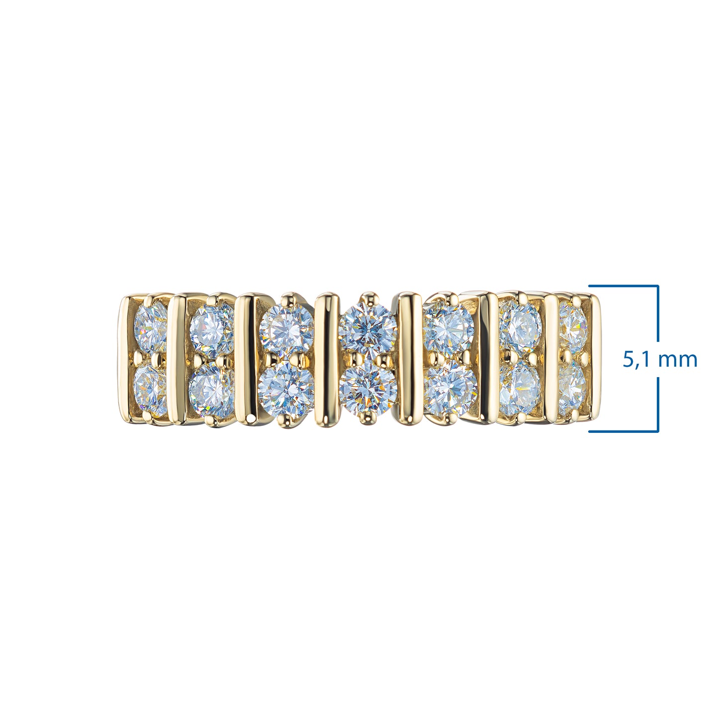 14K Yellow Gold Ring with Lab-Created Diamonds 7.450 CT.TW