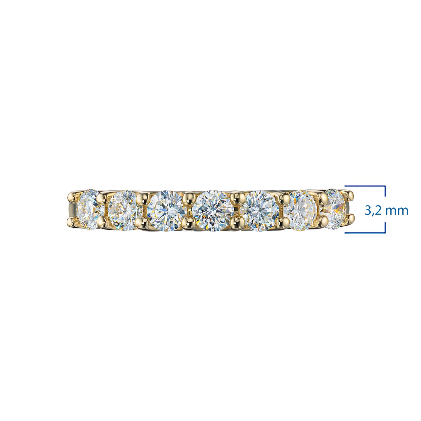 14K Yellow Gold Ring with Lab-Created Diamonds 0.840 CT.TW