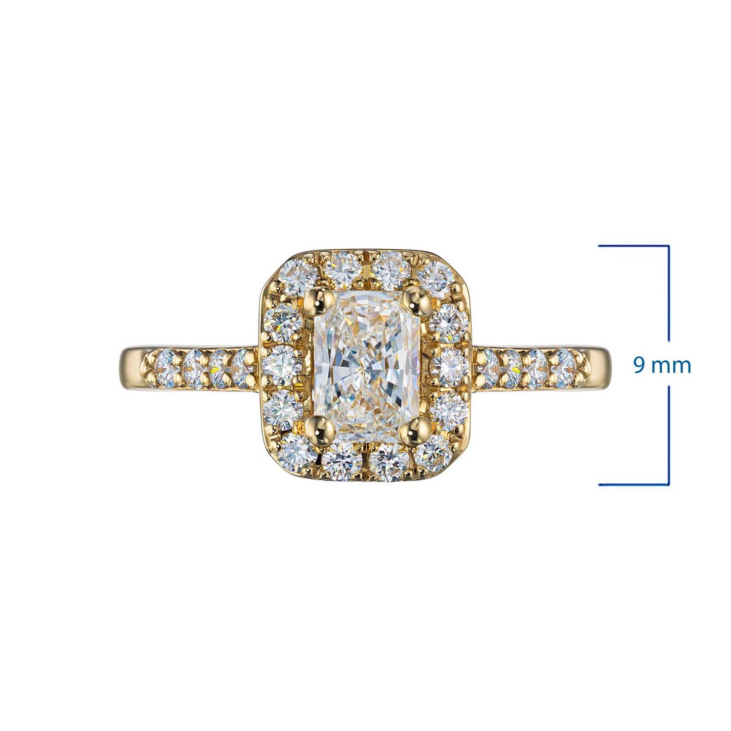 14K Yellow Gold Ring with Lab-Created Diamonds 0.770 CT.TW