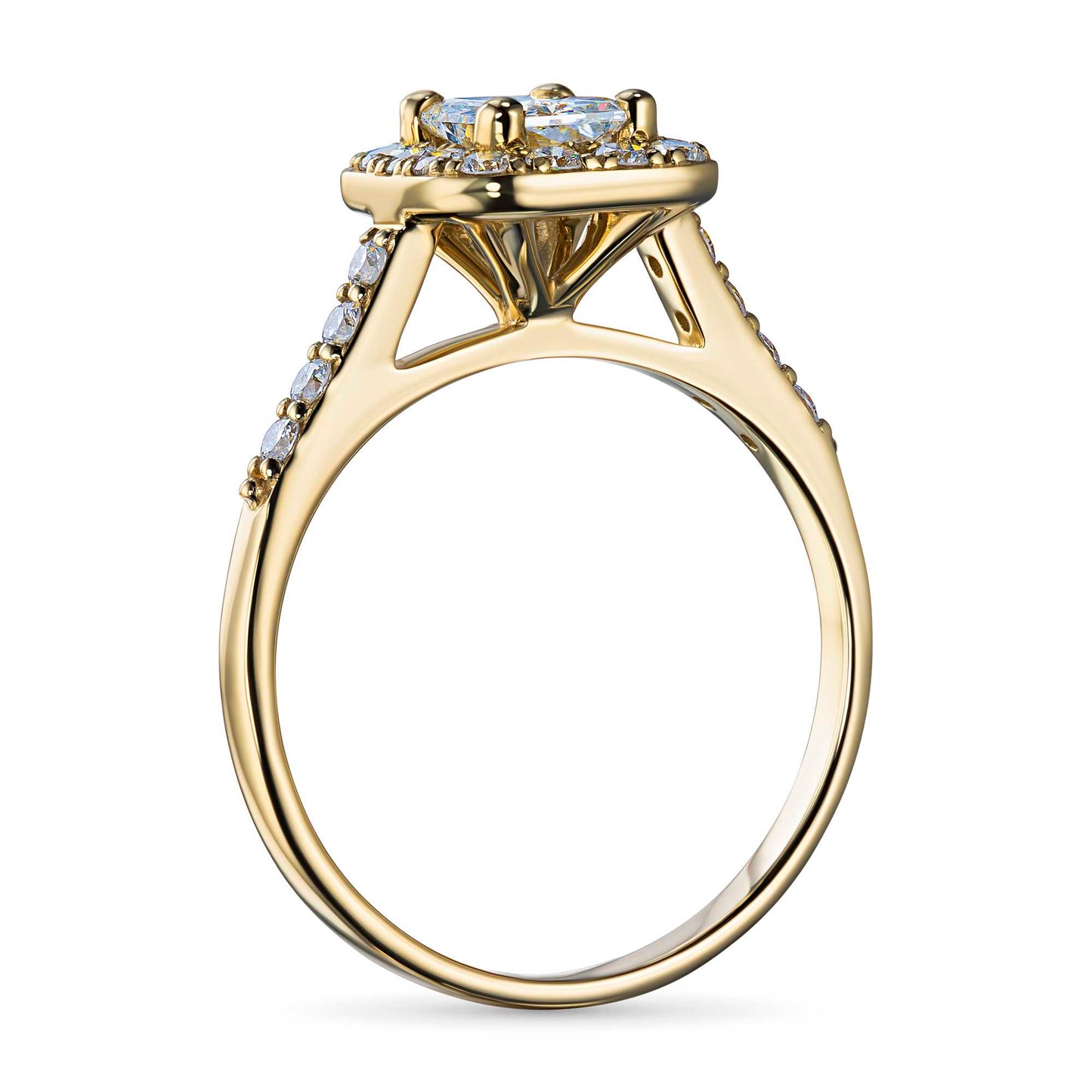 14K Yellow Gold Ring with Lab-Created Diamonds 0.770 CT.TW