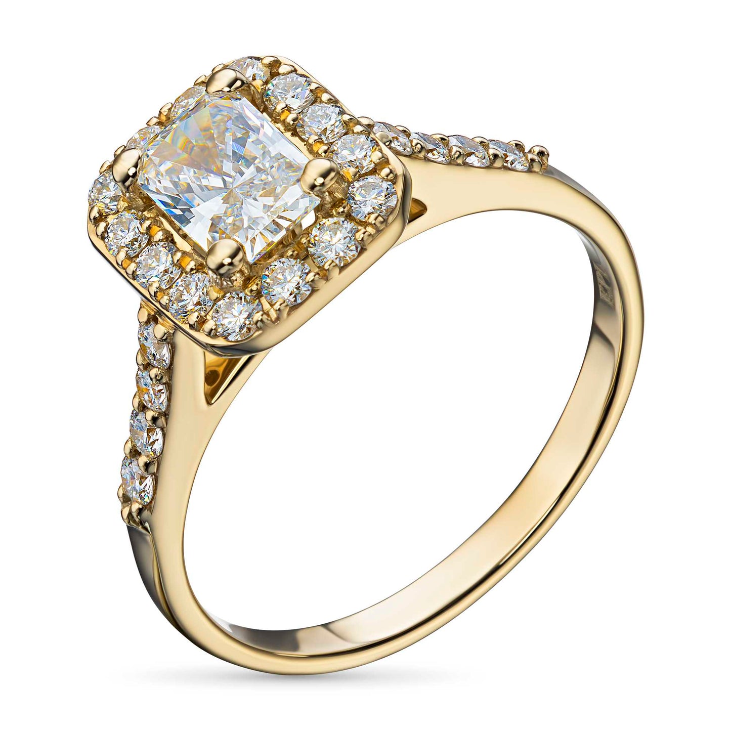 14K Yellow Gold Ring with Lab-Created Diamonds 0.770 CT.TW