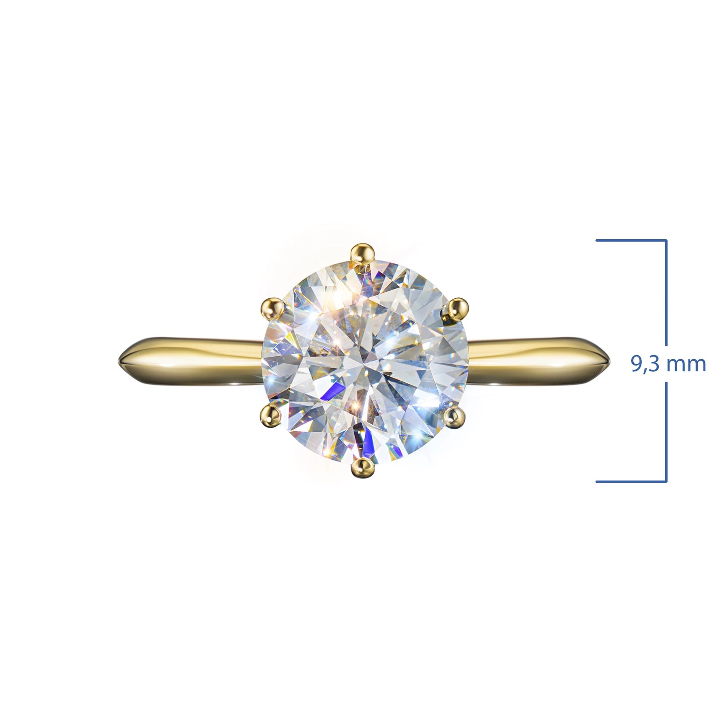 14K Yellow Gold Ring with Lab-Created Diamonds 2.04 CT.TW