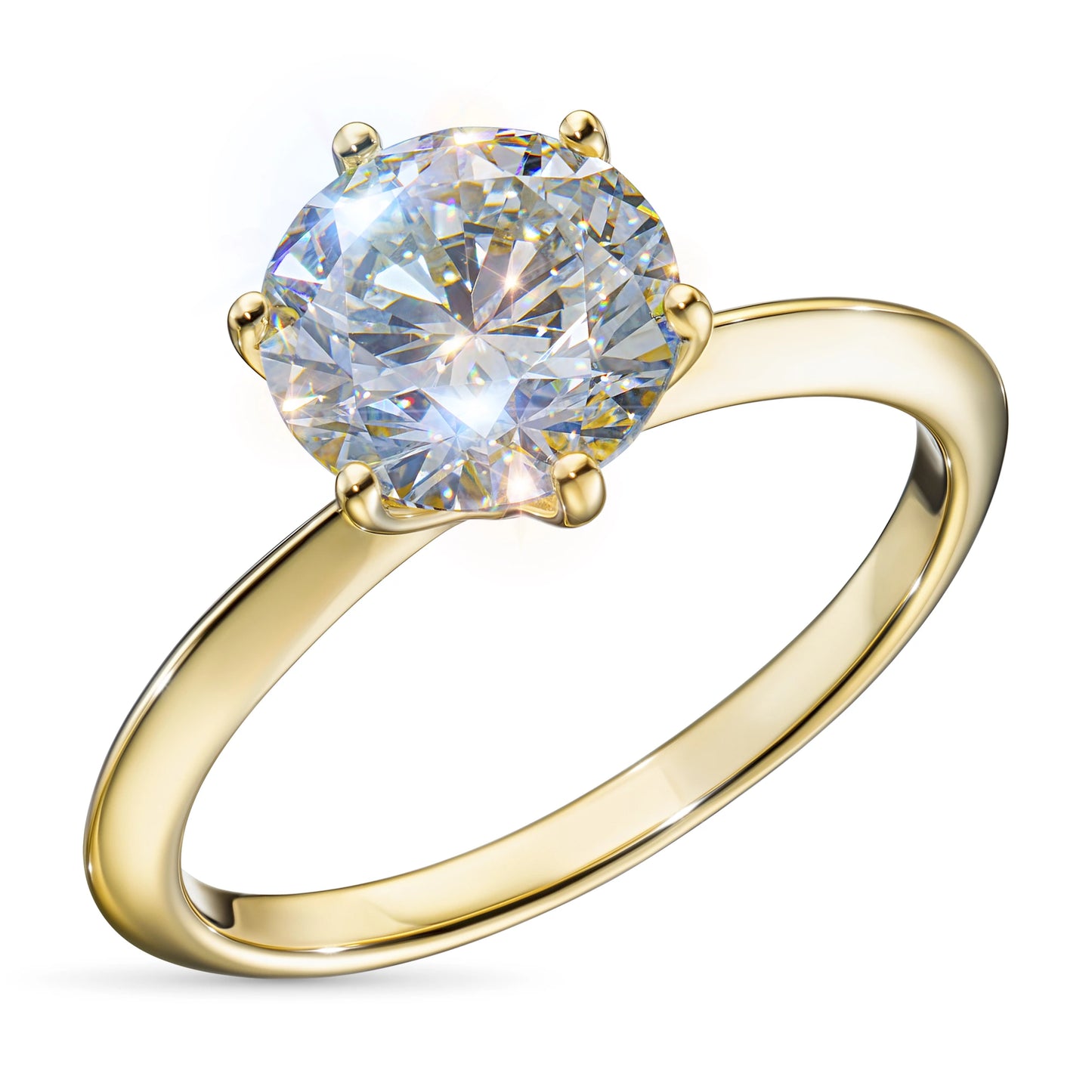 14K Yellow Gold Ring with Lab-Created Diamonds 2.04 CT.TW