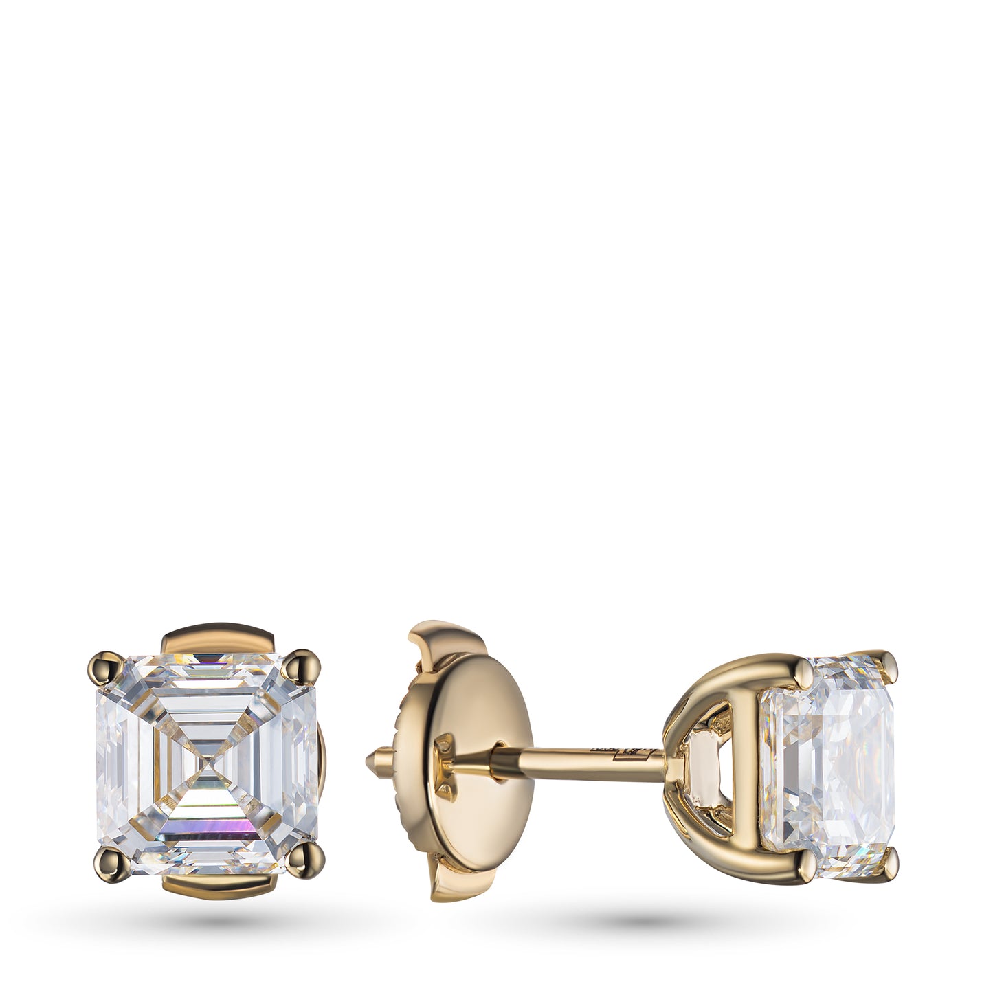 Σκουλαρίκια από κίτρινο χρυσό 14 καρατίων με διαμάντια κατασκευασμένα σε εργαστήριο 2.240 CT.TW 