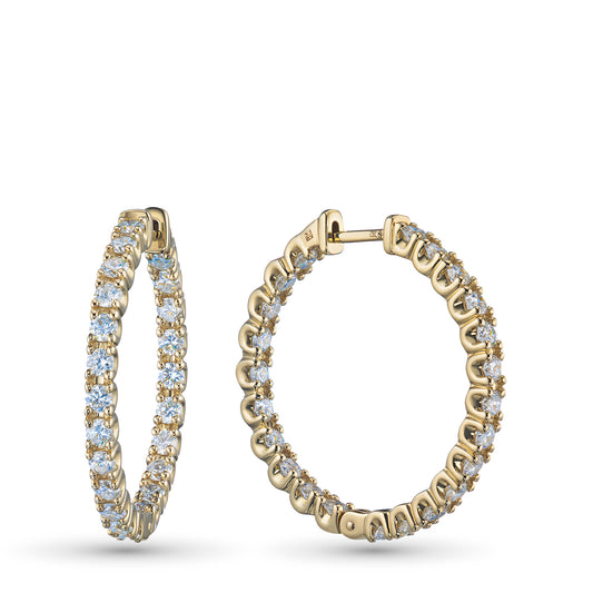 14K Yellow Gold Earrings with Lab-Created Diamonds 2.740 CT.TW