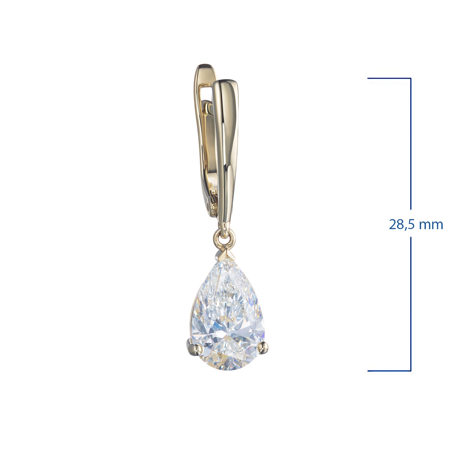 14K Yellow Gold Earrings with Lab-Created Diamonds 2.02 CT.TW